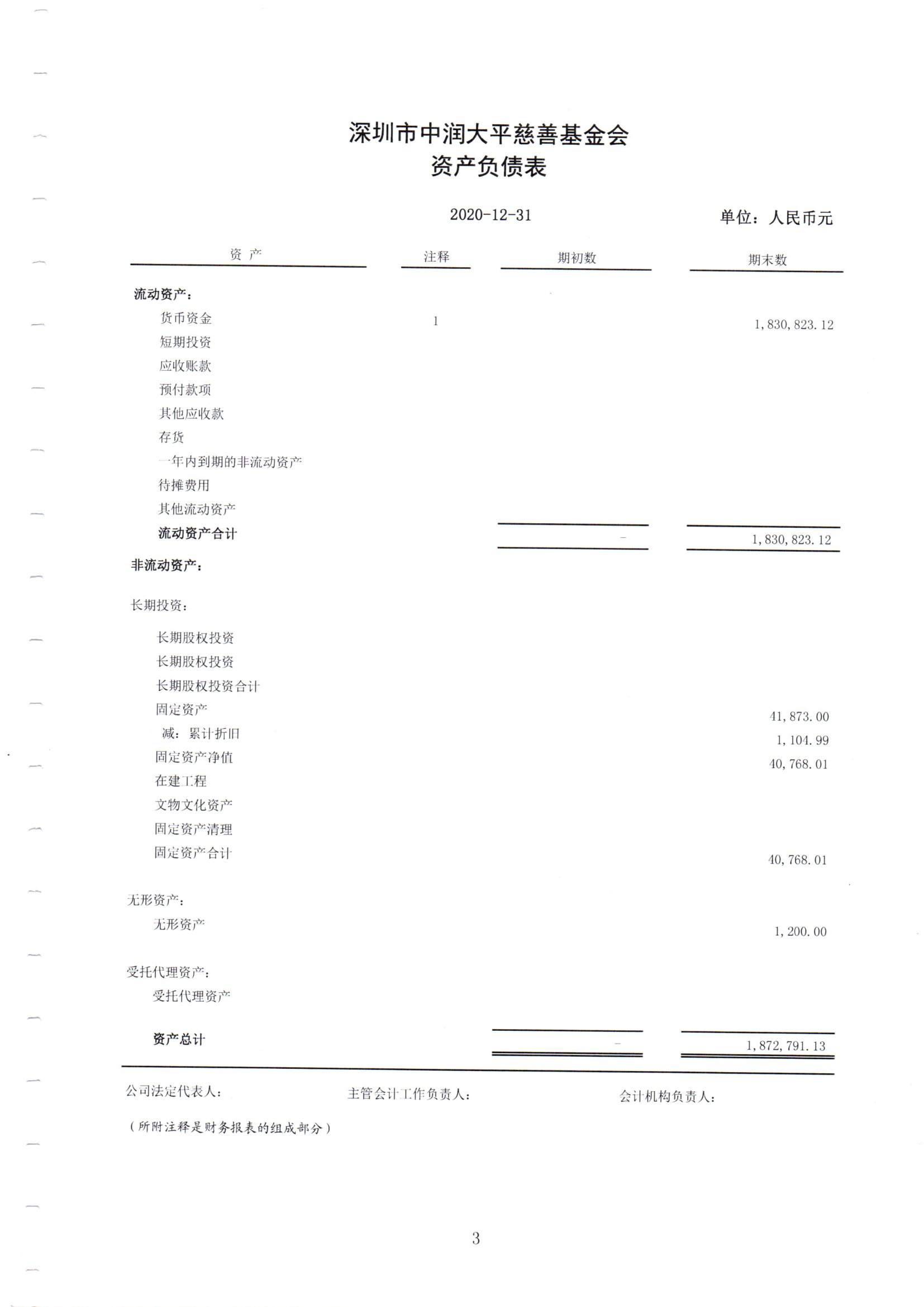 深圳市中润大平慈善基金会2020年审计报告(图5)