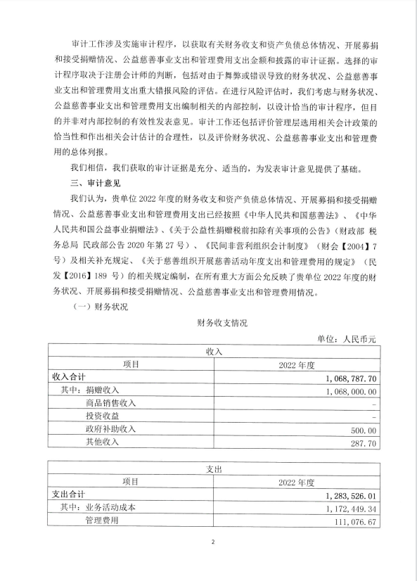 深圳市中润大平慈善基金会2022年专项审计(图3)