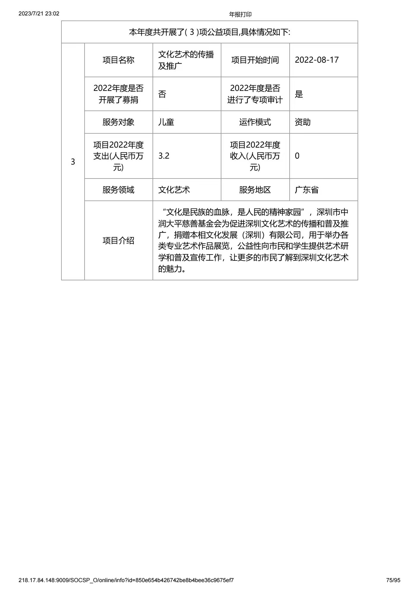 深圳市中润大平慈善基金会2022年度工作报告书(图75)